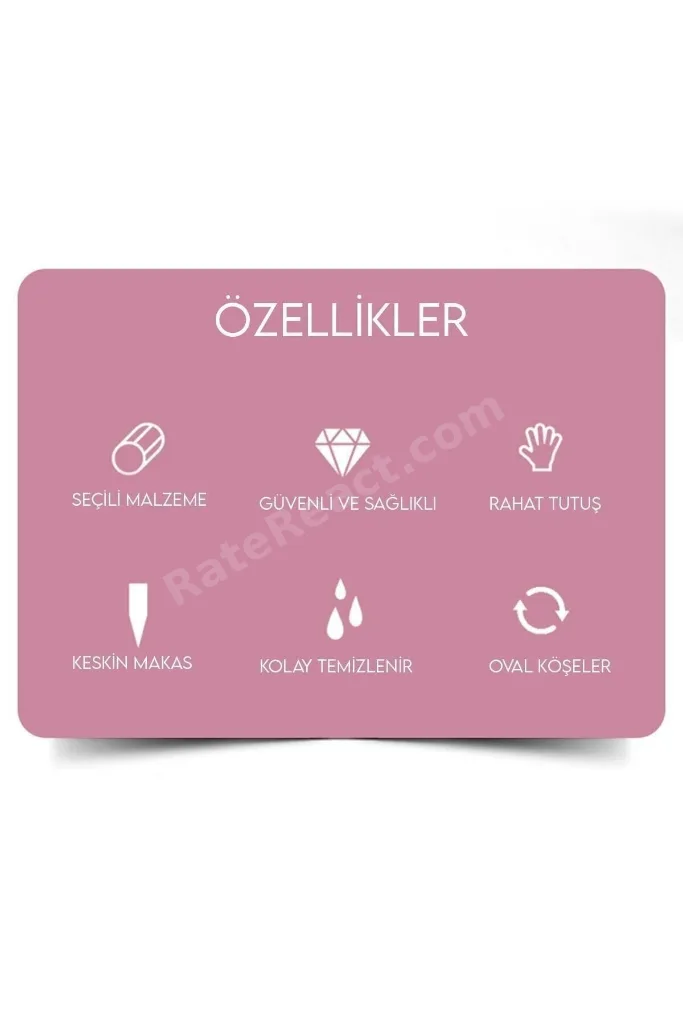 Taraklı Kaş Makası Pembe Renk