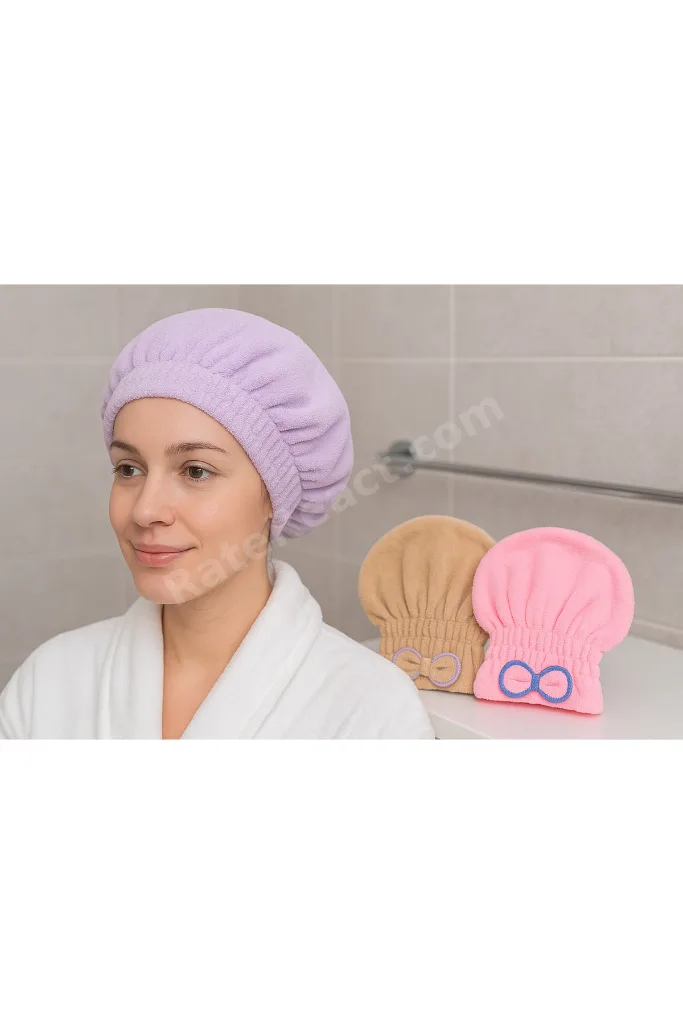 Saç Kurutma Bonesi Kafa Havlusu Duş Bonesi Islak Saç Kurulama Bonesi Mikrofiber Tüm Saçlara Uyumlu