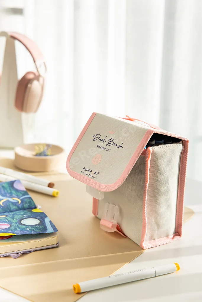 48’li Çift Uçlu Alkol Bazlı Marker Kalem Seti – Brush + Chisel