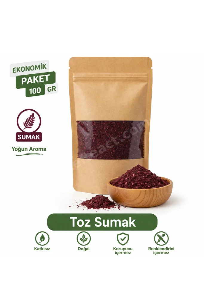 Natvera Toz Sumak 100 Gr – Doğal Aromatik Sumak Baharatı