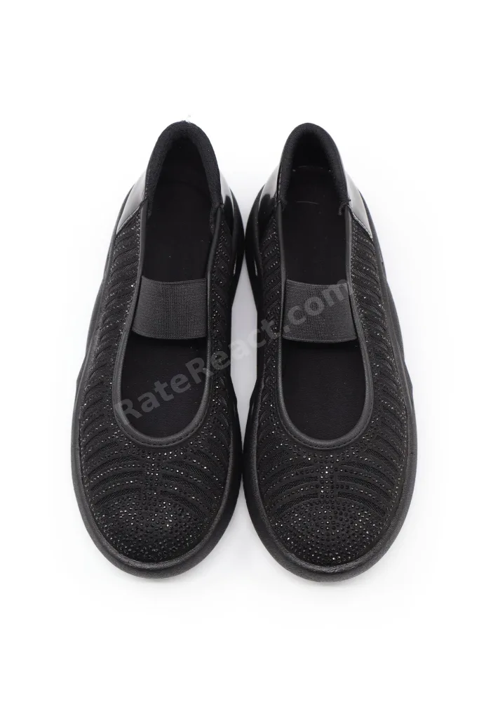 Conf 212 Siyah Taşlı Anatomik Kadın Sneakers