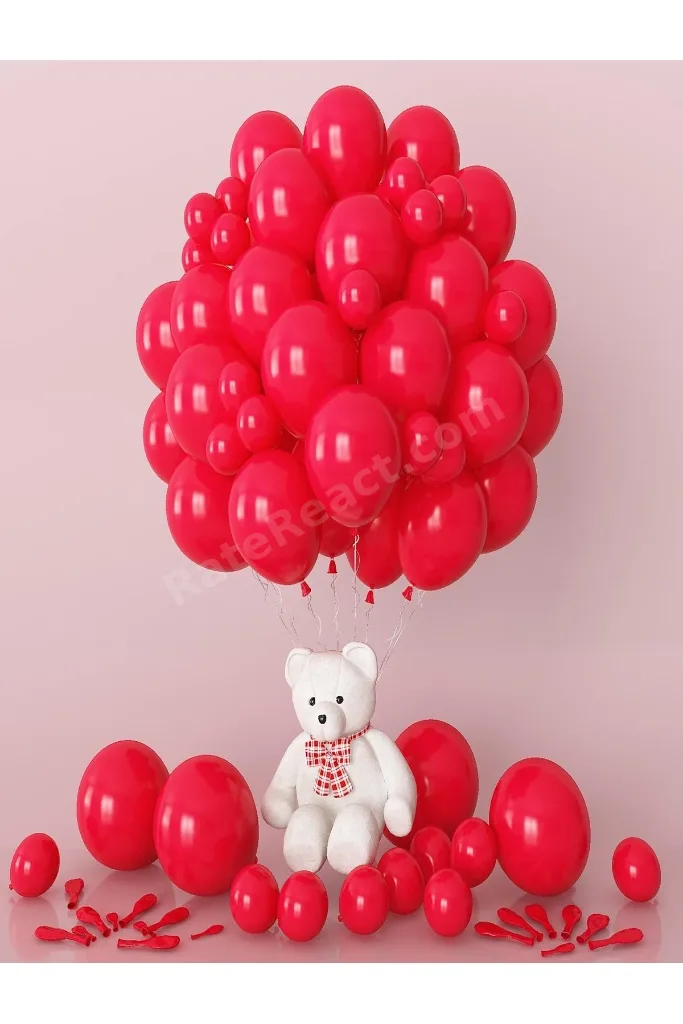30'lu Kırmızı Pastel Balon – Helyum Uyumlu ve Dayanıklı