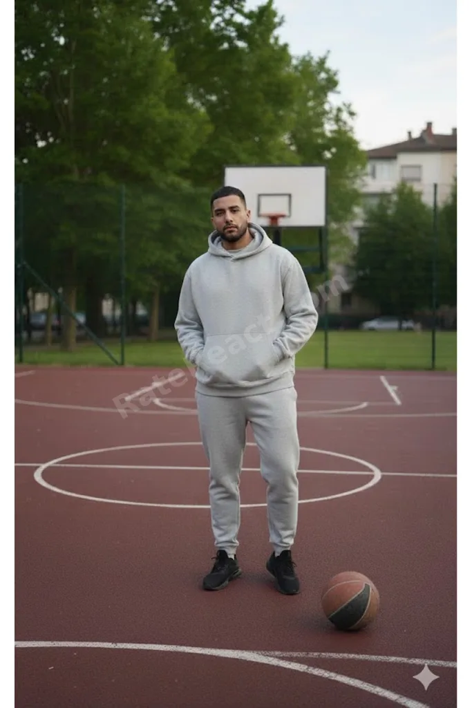 Gri Kanguru Model Oversize Plus Size Kalıp Erkek Büyük Beden Sweatshirt