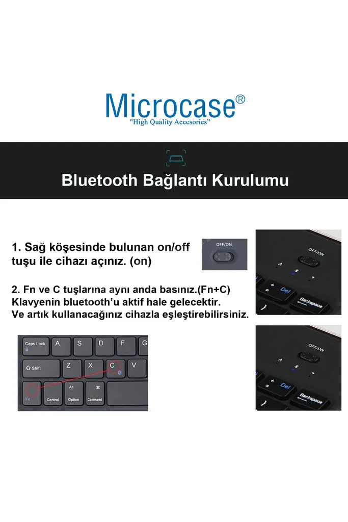 Tablet ve Telefonlar için Şarjlı Touchpadli Türkçe Bluetooth Klavye - AL2724