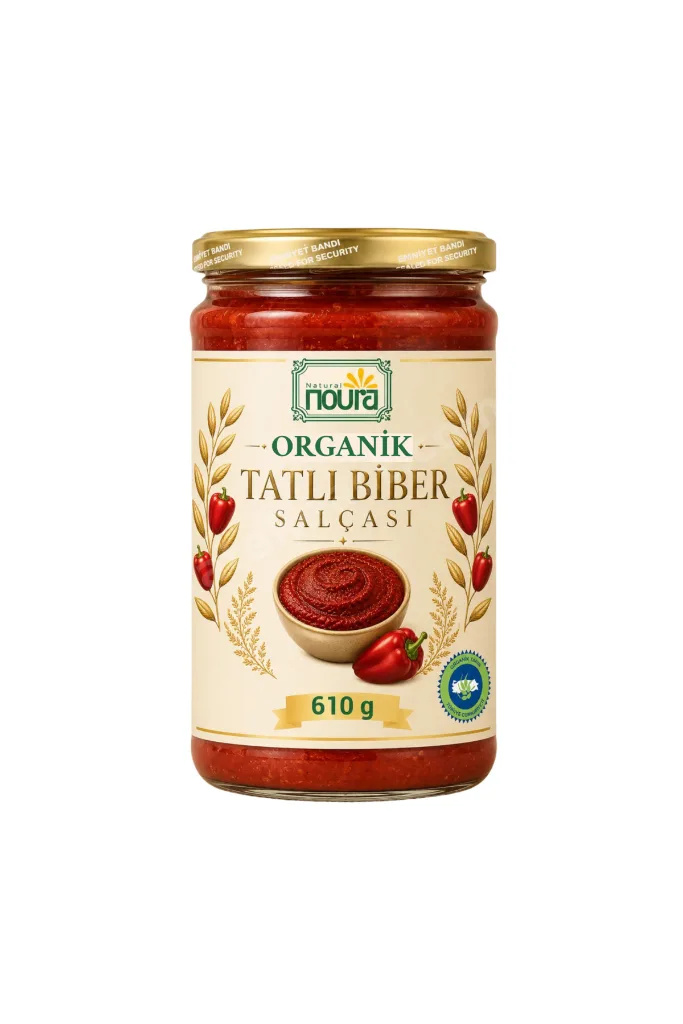 Organik Tatlı Biber Salçası 610 gr