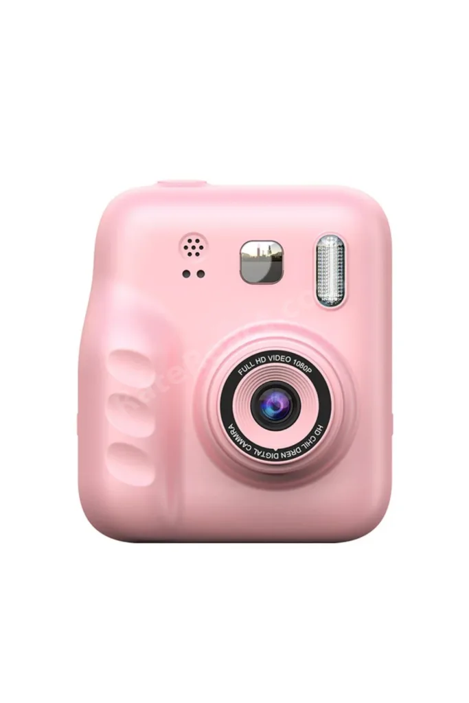 HD Ekranlı Çocuk Fotoğraf Makinesi Video Kayıt ve Baskı Kağıdı Kalem Hediyeli