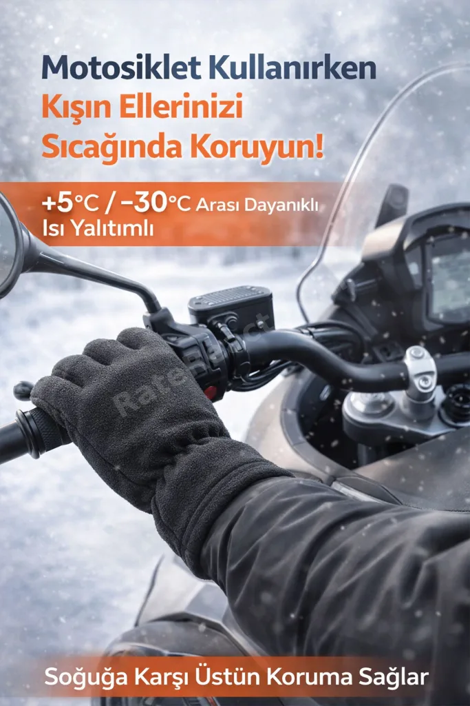 Saturnde Astronot Unisex Polar Uzun Eldiven