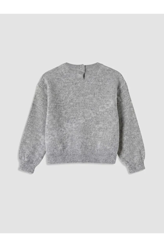 Timeless Clothing & Zamansız Seçimler Fiyonk Detaylı Sıfır Roba Yaka Kız Çocuk Triko Kazak