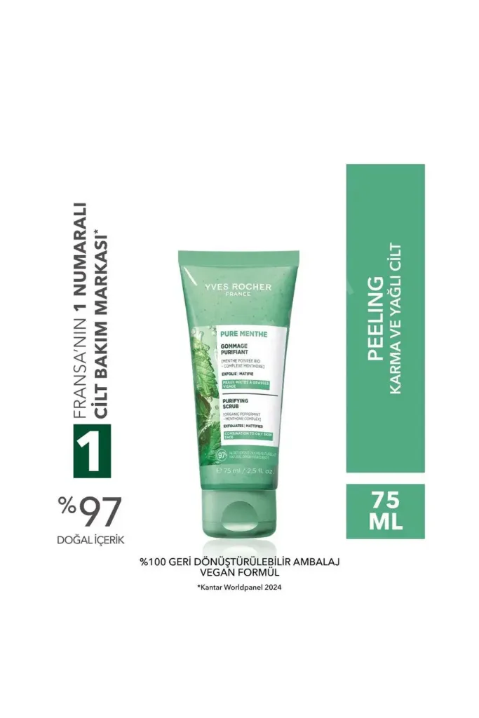Yüz Peelingi-Karma,Yağlı, Eğilimli Cilt-Pure Menthe Arındırıcı Botanik Kompleks