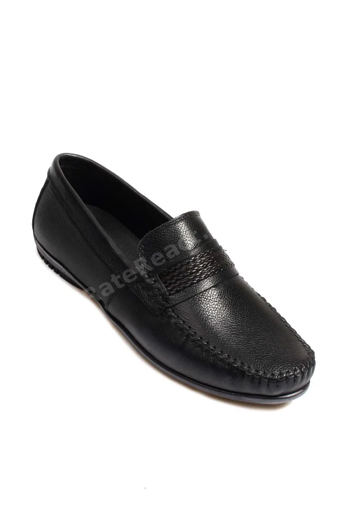 Siyah Erkek Loafer Ayakkabı İçi Dışı Kaliteli Hakiki Deri MRG01715131316