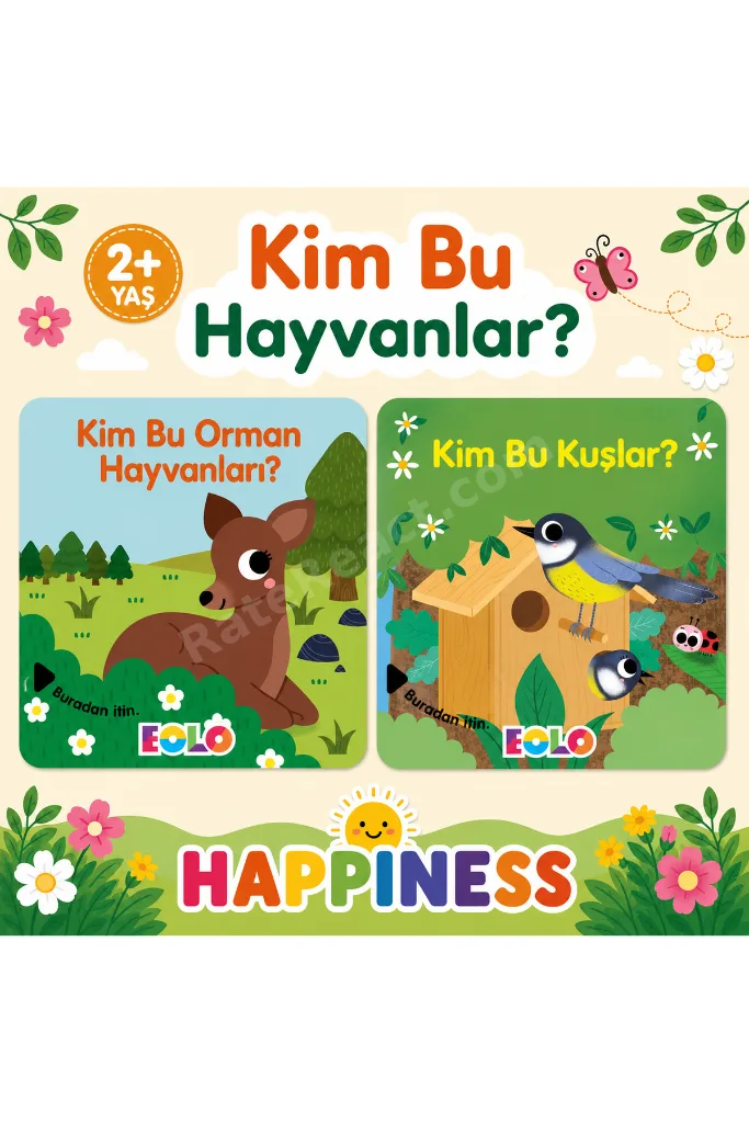 Kim Bu Orman Hayvanları? & Kim Bu Kuşlar? 2’li Kitap Seti 2+ Yaş