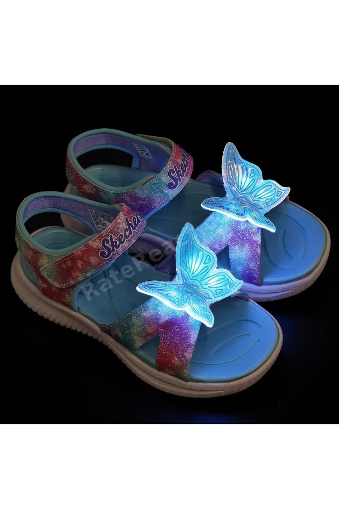 Jumpsters Sandal-Butterfly Brites 303109L Işıklı Ortopedik Çocuk Sandalet MAVİ