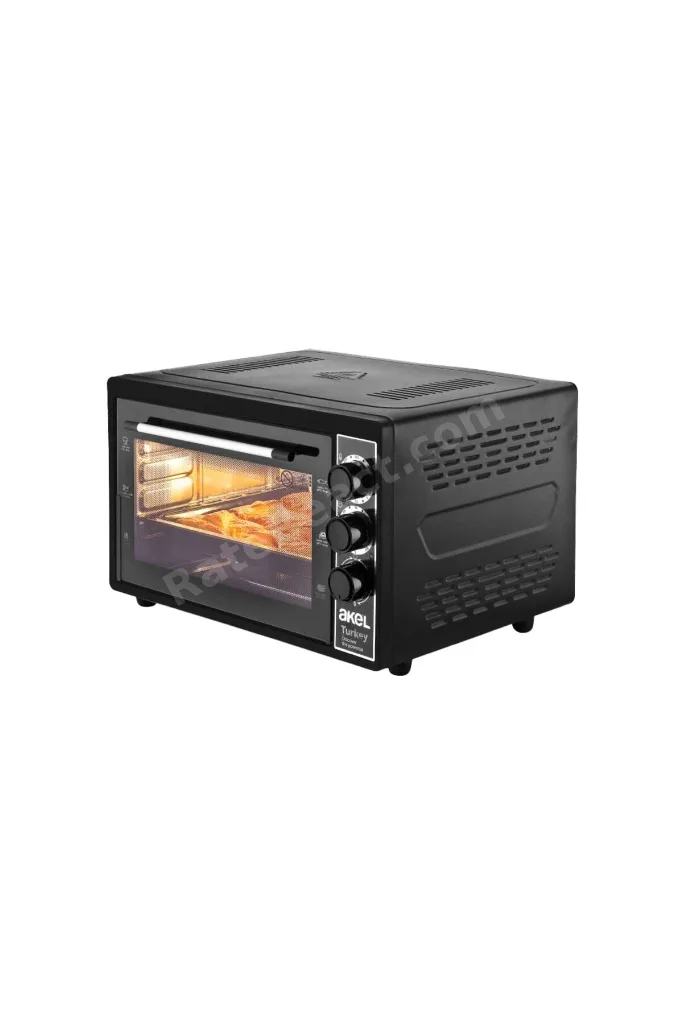 MİDİ FIRIN KARE 38LT AYARLANABİLİR TERMOSTAT = 50–320°C - SAATLİ = 0 - 90 DK ZİL 3 KADEME HIZ AYAR E