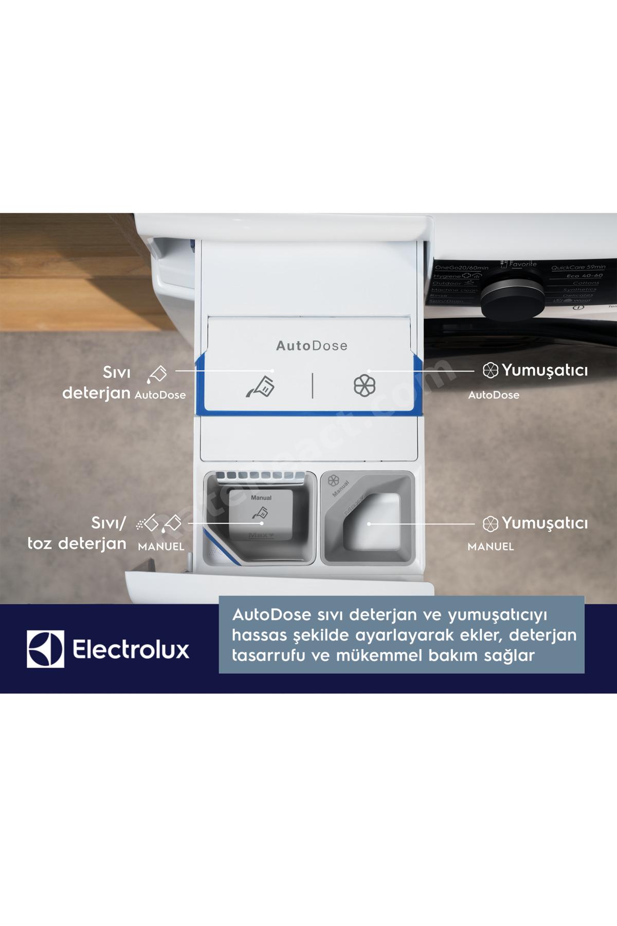 EW6F3411ACT 600 Serisi SensiCare 10 kg 1400 devir A sınıfı AutoDose Wi-Fi Çamaşır Makinesi