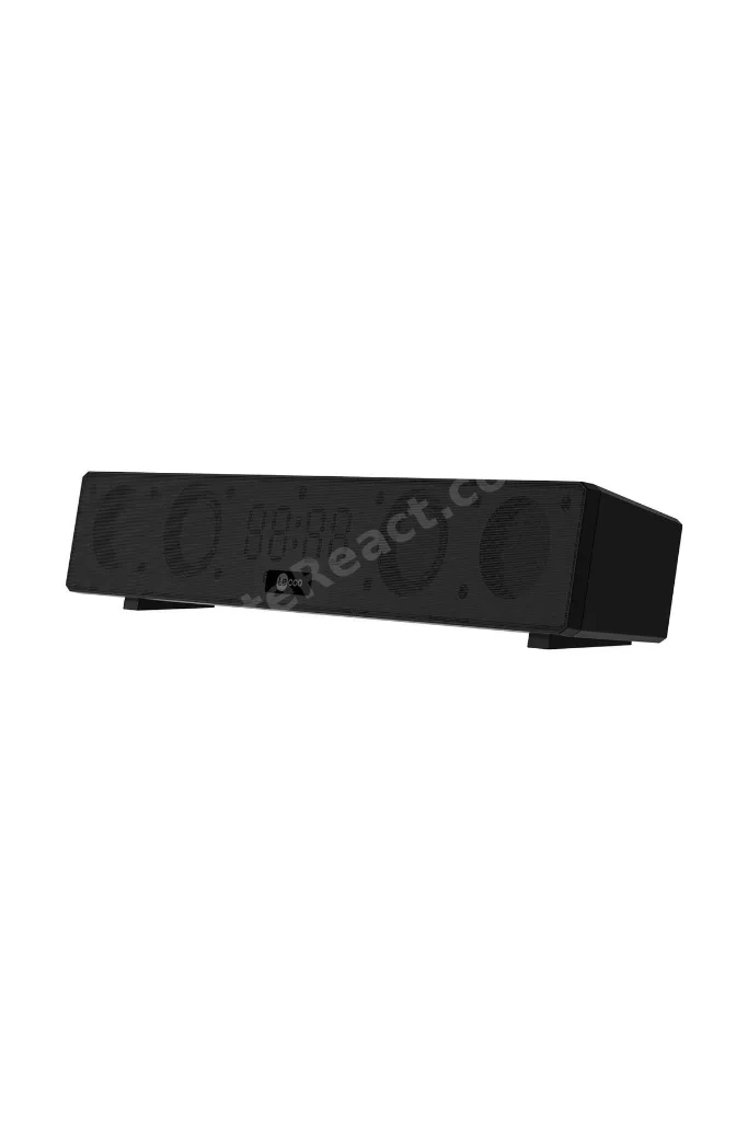 Ds103 Kablosuz Bluetooth 10w Rgb Saat/alarm Stereo Soundbar Hoparlör Siyah