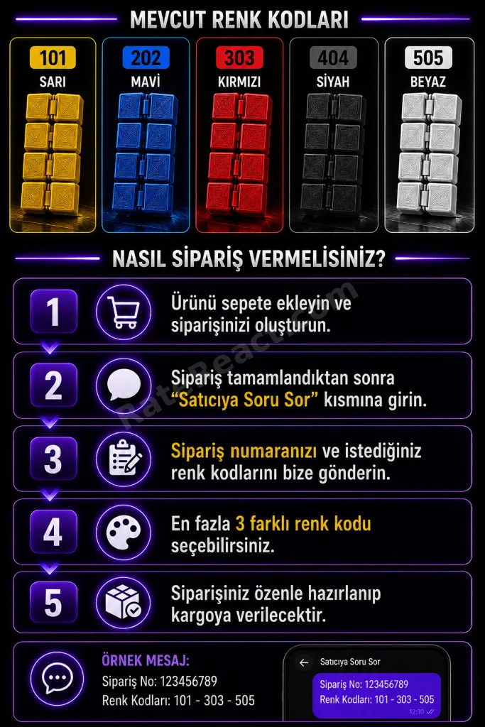 İnfinity Cube Sonsuz Küp Anti Stres Zeka Oyuncağı 3 Adet