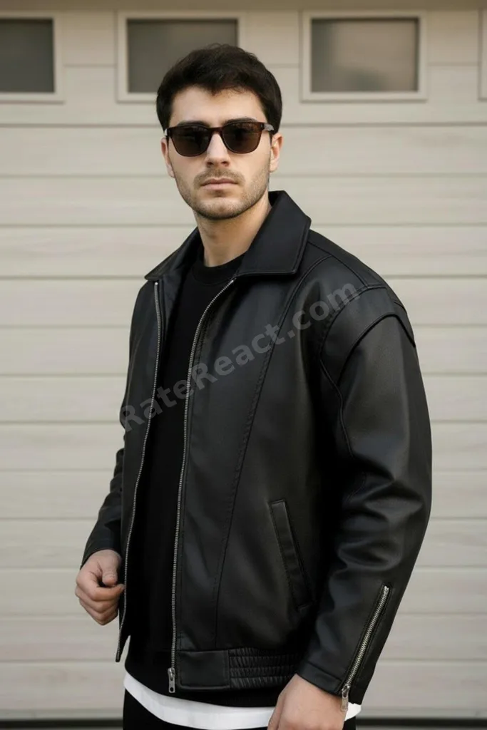 Oversize Rahat Kalıp Deri Ceket