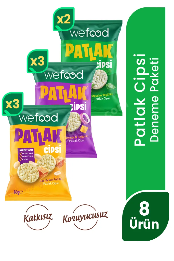 Patlak Cips Deneme Paketi 60 g 8'li