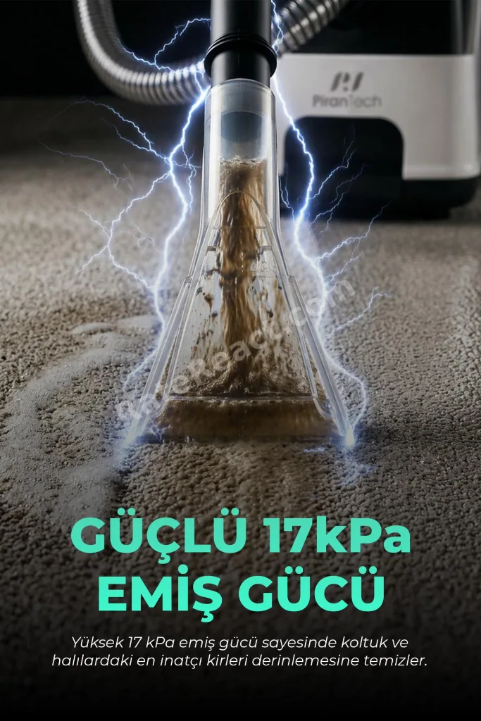 KT-503 Premium Koltuk & Halı Yıkama Makinesi (800W | 17 kPa)