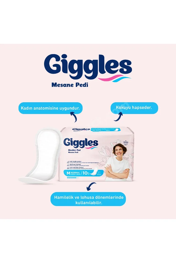 Kadınlara Özel Mesane Pedi Medium (Normal) 12 paket - 120 Adet (12x10)