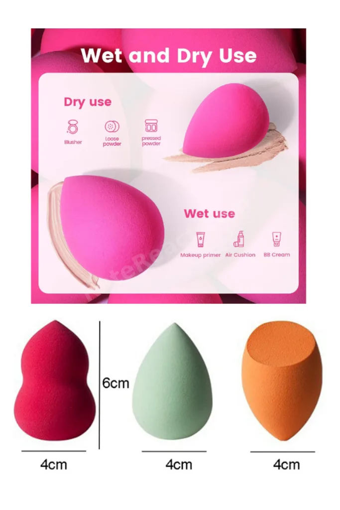 Makyaj Süngeri Beauty Blender Fondöten Kapatıcı Islak Kuru Pürüzsüz Profesyonel Makyaj Krem Süngeri