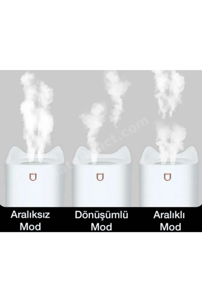 Büyük Boy Hava Nemlendirici Buhar Makinesi 3300 Ml Işıklı Ambians Yedek Filtre Hediyeli
