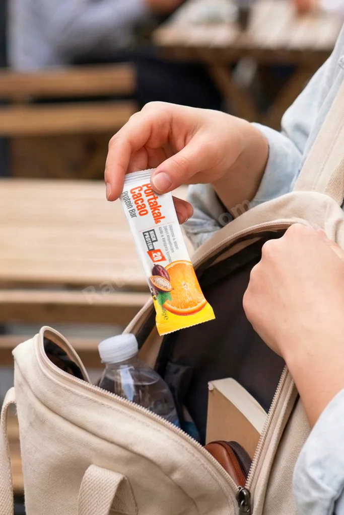 Portakal ve Kakao Aromalı Protein Bar 45 g | Protein İçeren Atıştırmalık ve Sporcu Barı | 4 Adet