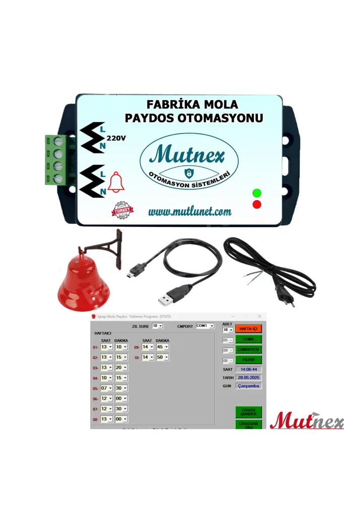 V3 Fabrika Mola Paydos Zil Otomasyonu Kampana Dahil
