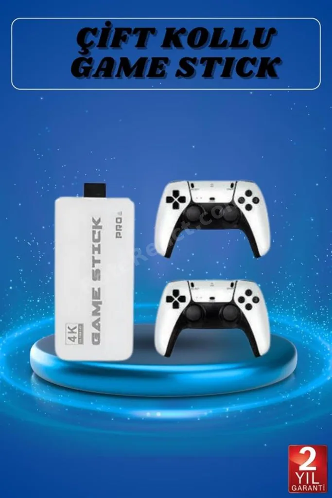 Game Stick 4K Retro Çift Kollu Atari Oyunlari +20000 Oyunlu Konsol Nostalji