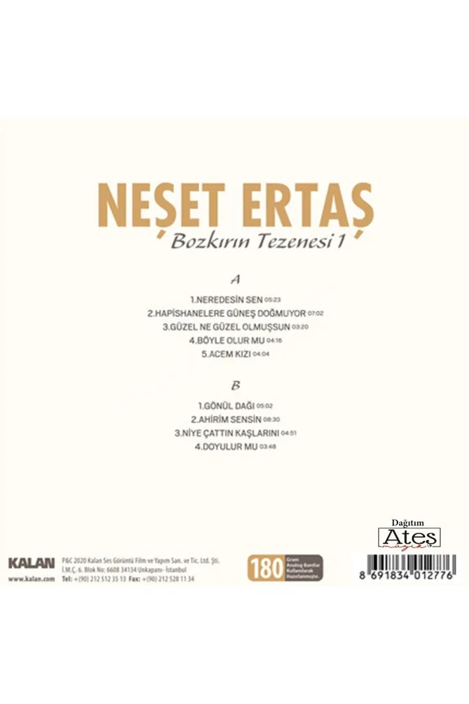 Neşet Ertaş - Bozkırın Tezenesi 1 / Lp