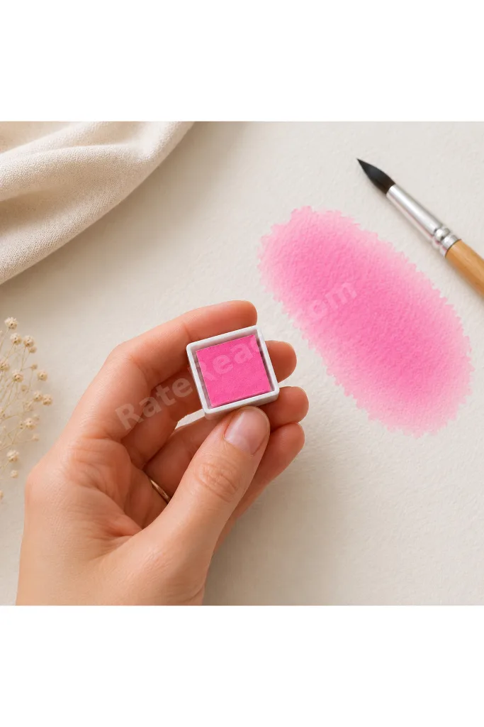 Yarım Tablet Sulu Boya - Açık Pembe