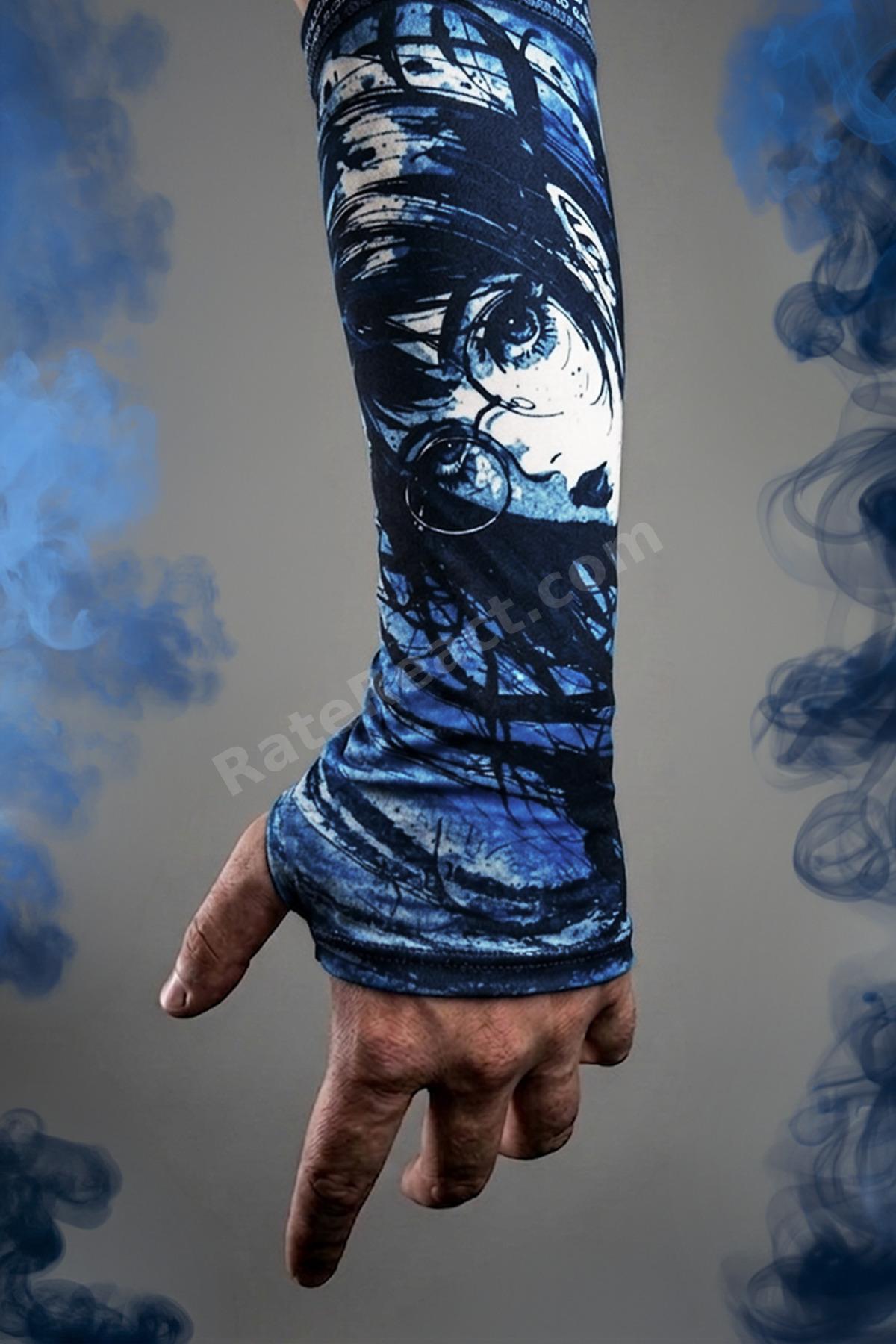 Shadow Eldivenli E-Spor Kol Bandı - Cam Mouse Pad Uyumlu - Oyuncu Arm Sleeve - Hızlı Kayma Desteği