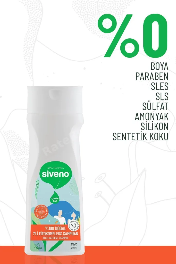 %100 Doğal Fitokompleks Şampuan 7 Bitki Yoğun Dökülme Karşıtı Dolgunlaştırıcı 300 ml X 2 Adet