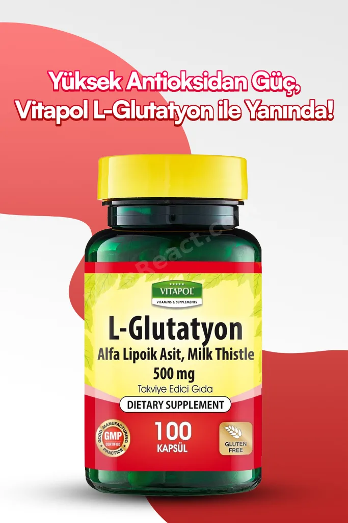 L-Glutathione, Alpha Lipoic Acid, Milk Thistle 500MG 100 Capsules Glutatyon