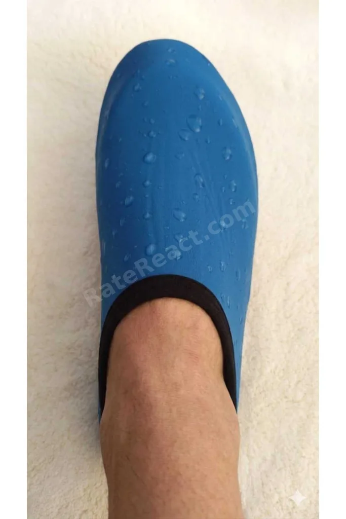Nefes Alan Kauçuk Taban Unisex Altı Kalın Kaymaz Deri Su Damlası Desen Deniz Ayakkabısı