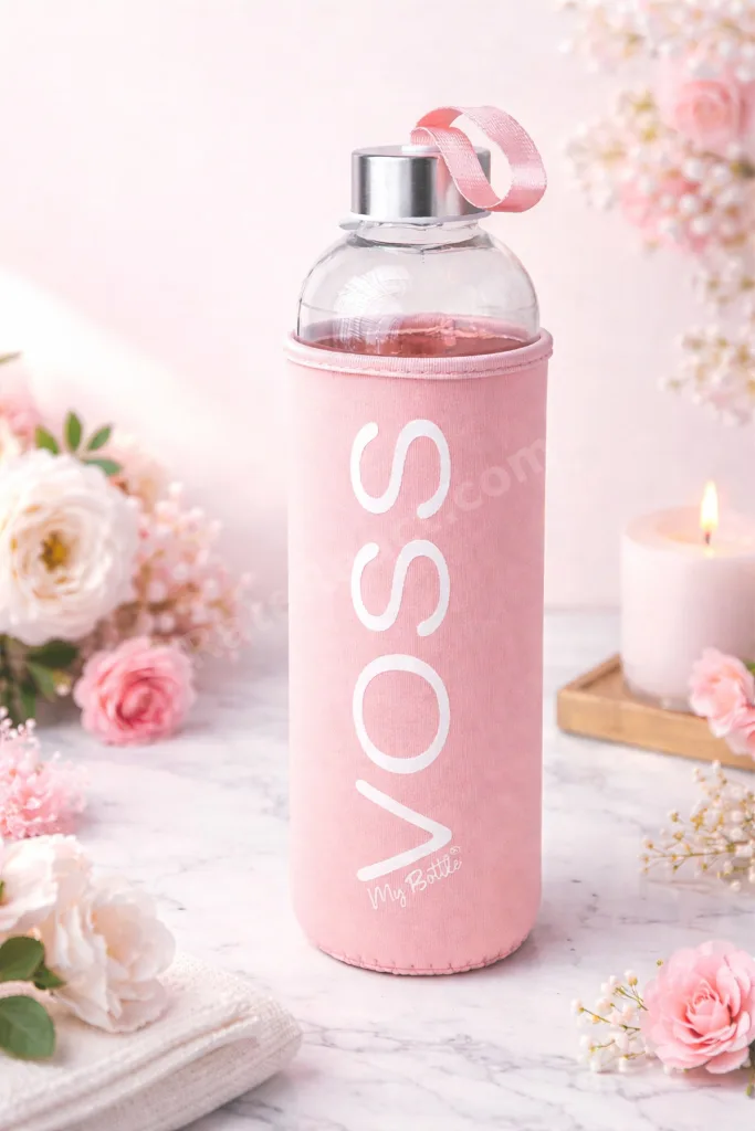 Sağlıklı Cam Matara 1000 Ml Su Şişesi, Kılıflı 1lt Sporcu Matarası