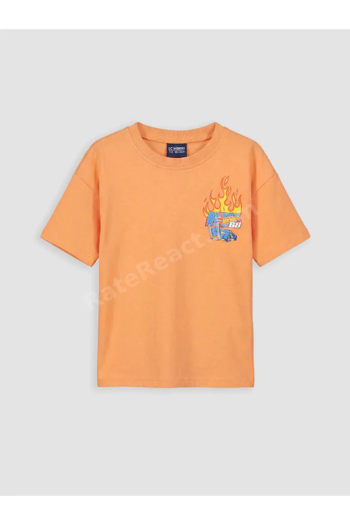 UZG STORE'dan Stil Sahiplerine Sıfır Roba Yaka Araba Baskılı Baskılı Erkek Çocuk T-shirt