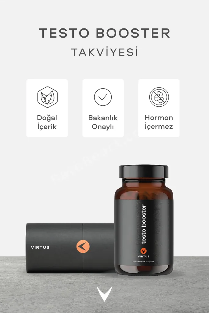Testo Booster Tribulus Terrestris, Kore Ginsengi, Çemen, Bor, Vitamin D 90 Tablet