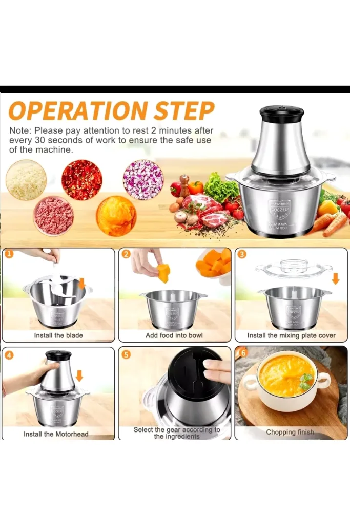 5 Litre Çok Fonksiyonlu Bıçaklı Blender ve Rondo Kıyma Robotu