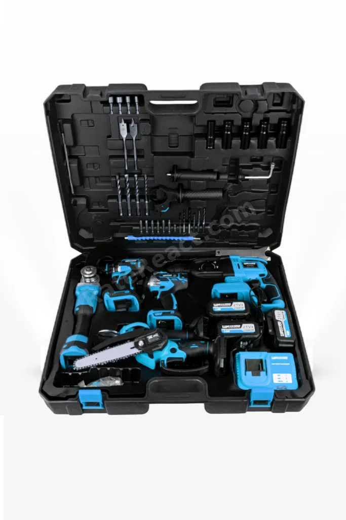 Kimmeer Plus 21V 6’li Akülü Set (Hilti Taşlama Somun Sıkma Vidalama Budama Mini Testere)