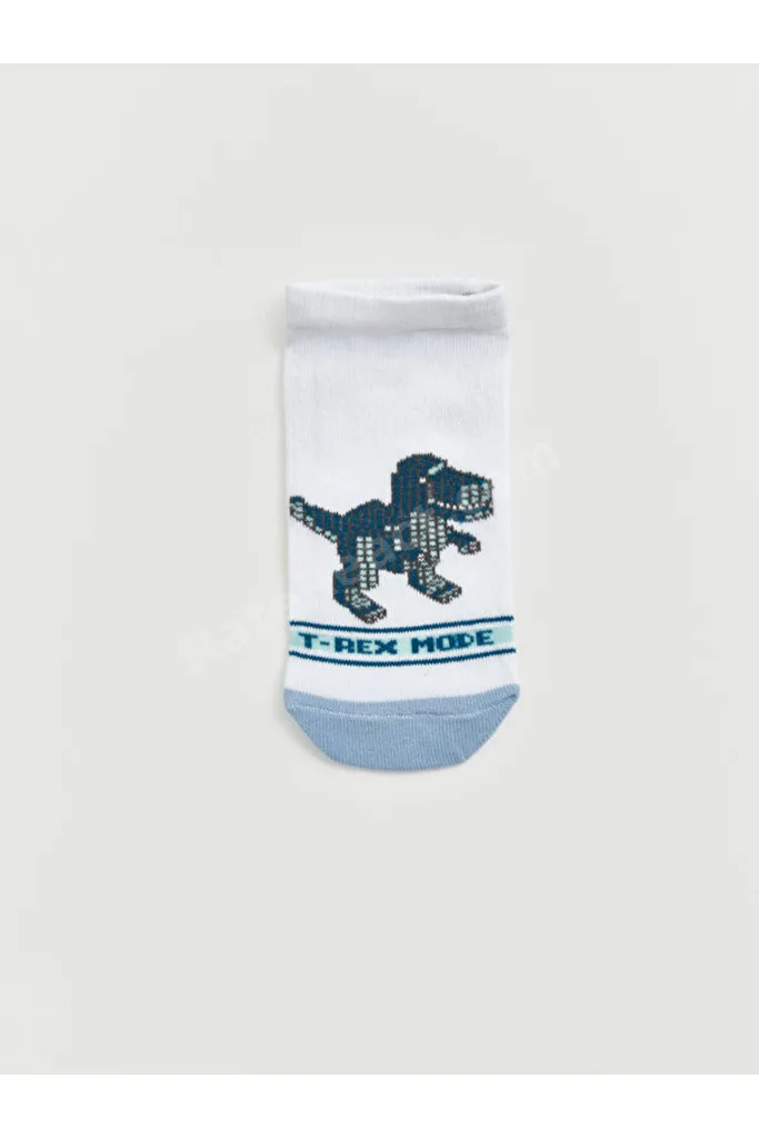 Timeless Clothing & Zamansız Seçimler Baskılı Erkek Çocuk Patik Çorap 7'li
