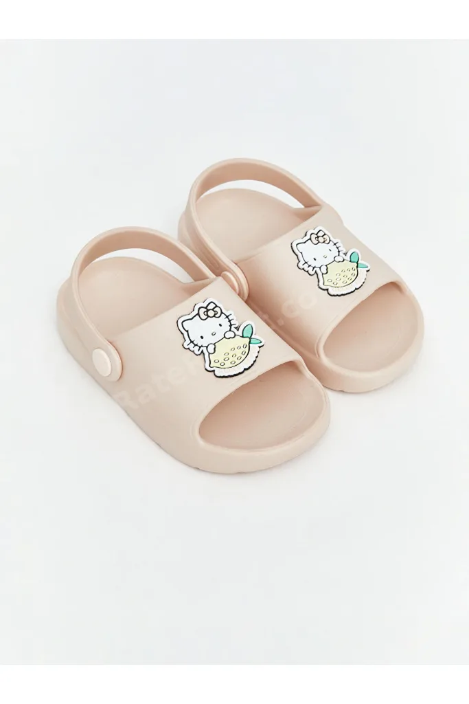 GÜLİS GİYİM'DEN Pembe Hello Kitty Baskılı Kız Çocuk Terlik