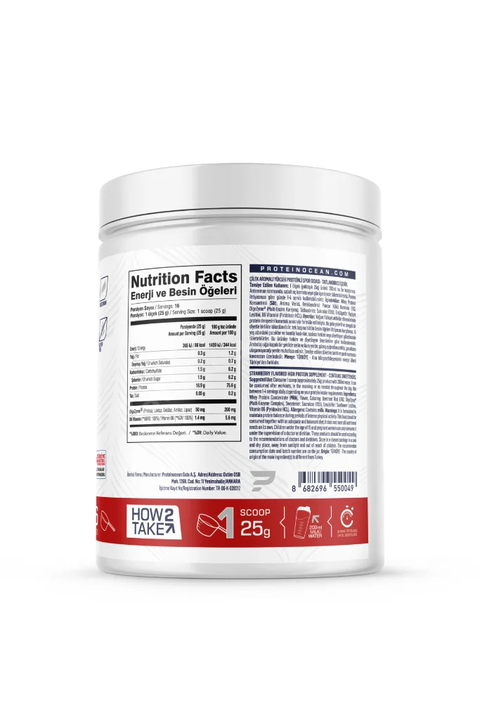 WHEY PROTEİN Çilek - 400g - 16 servis