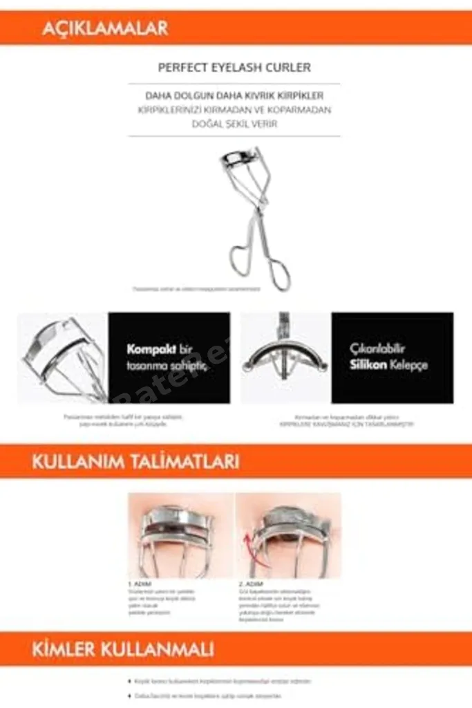 Kirpiklere Zarar Vermeden Şekil Veren Kirpik Kıvırıcı Perfect Eyelash Curler 1219822