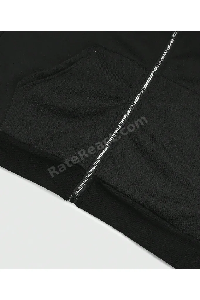 Kadın Moda Barclay Sokak Stili Hip-Hop Çift Katmanlı Kapüşonlu Sweatshirt Siyah