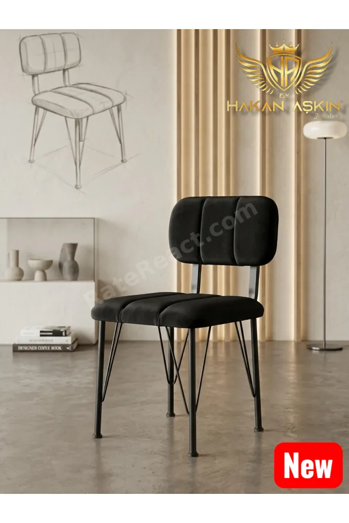 Capella Tekli Sırtlı Novoline Siyah (Black) 42x42 cm
