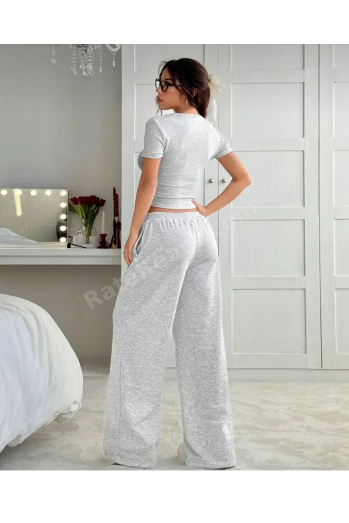Kadın Baggy Bol Kesim Pantolon ALTI Esnek Rahat Kumaş Eşofman Altı LE VİON