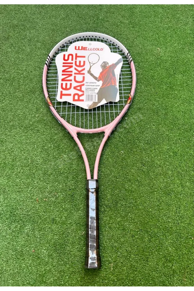 Pro Tenis Raketi 27 İnç Pembe Yüksek Kalite Düşük Sarsılma