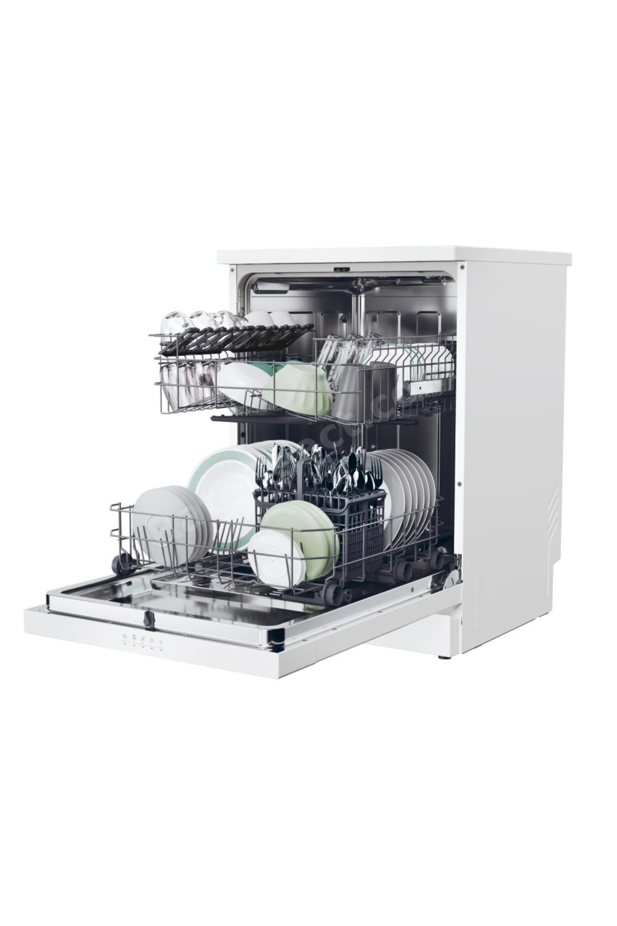 HF 3E53E0W-17 5 Programlı Beyaz Bulaşık Makinesi