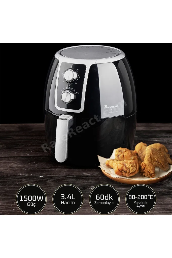 Airfryer Yağsız Fritöz 3,4 Litre Kapasiteli 1500 W Bgmp-9177
